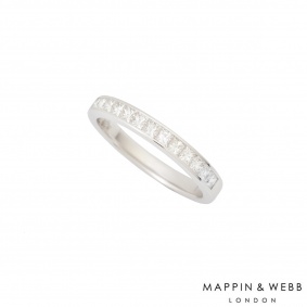Mappin & Webb 18k White Gold Half Diamond Eternity Ring